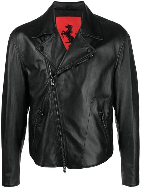 ferrari leather jacket replica|ferrari collection leather jacket.